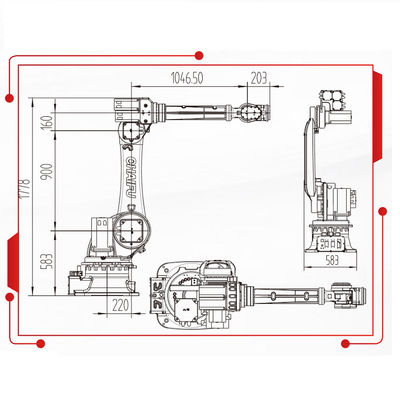 Carregando e descarregando o robô com alcance de 2178MM com preço do robô industrial para a máquina de polonês