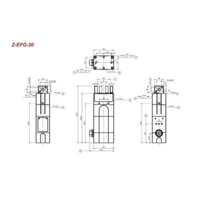 Prendedor elétrico para o braço robótico de peso automático da linha central de Hitbot Z-EFG-20 6