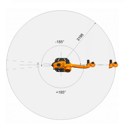 PA R3200 alto do KR 180 da carga útil do braço do robô de 5 Aixs com a carga útil 180KG para o robô da máquina e Palletizing de embalagem