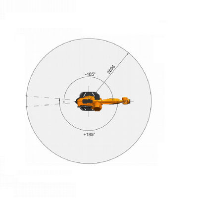 robô industrial do braço robótico industrial de 6 linhas centrais com a carga útil avaliado do robô industrial de um kuka de 210 quilogramas