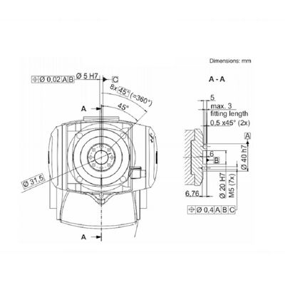 Robô industrial do braço robótico industrial de 6 linhas centrais com a carga útil avaliado do braço do robô industrial de um kuka de 3 quilogramas
