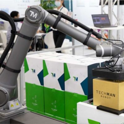 Automatização do braço robótico de soldagem OMRON TM12 6 eixos Braço robótico como robô colaborativo