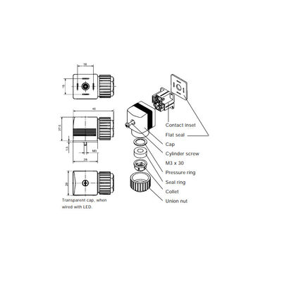 Tipo 6221 maneira da válvula de pistão 2/2 Servo-ajudada como a válvula de solenoide para o ar pulsado e comprimido alto