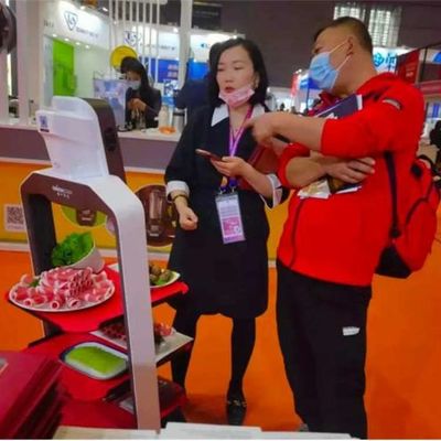 Robô China do serviço com navegação automática para o robô do AI da entrega do alimento