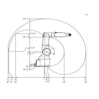 Linha central robótico educacional do braço 6 de China TKB070-7KG-910mm do robô como o robô industrial