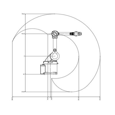 Linha central China TKB800-6kg-876mm do robô industrial 6 para carregar o robô universal
