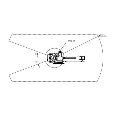 6 detecção robótico da precisão do braço TKB460-30kg-1840mm da linha central como robôs industriais
