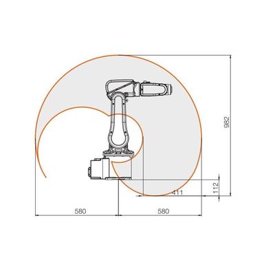 Pequeno robô industrial IRB 120 com 6 eixos braço robótico industrial para robô de montagem Cnc