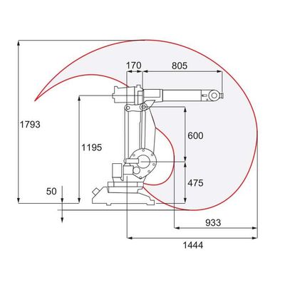Linha central IRB 1410 do robô de soldadura 6 para a soldadura de arco como o outro equipamento de solda