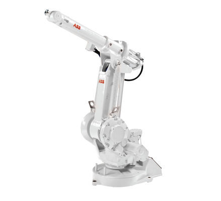 Robô industrial IRB 1410 de ABB com o braço robótico industrial de 6 linhas centrais com a máquina de soldadura de Panasonic automática