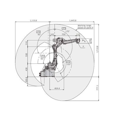 Braço de robô de soldagem por arco 6 eixo BA006N para automação de soldagem por arco CNC como robô de soldagem