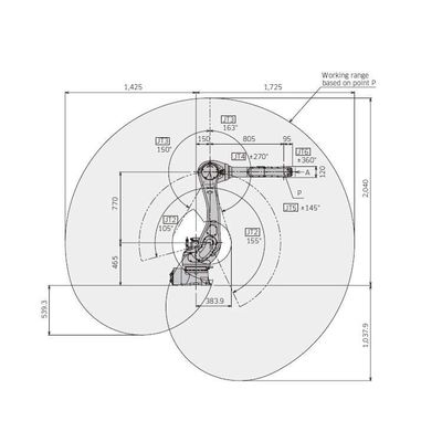 Braço de Soldadura de Robô 6 Eixo RA020N Com Posicionador de Soldadura CNGBS Como Outro Equipamento de Soldadura