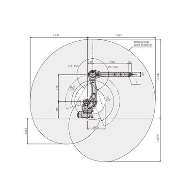 Braço robótico industrial RS010L de 6 eixos com agarrador CNGBS para manusear automação como robô industrial