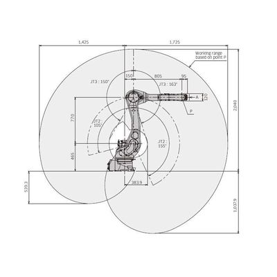 6 Eixo Robô Braço Paletizador RS020N Para Paletização Automatização de Manuseio Como Robô de Paletização