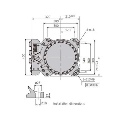 Segurando o braço robótico da linha central do robô RS080N 6 para o robô industrial de manipulação de vidro