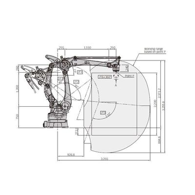 Linha central robótico industrial CP500L do braço 4 de Cobot para Palletizing como o robô industrial