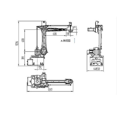 Linha central robótico industrial SF8-K1492 do braço 4 que Palletizing segurando robôs industriais