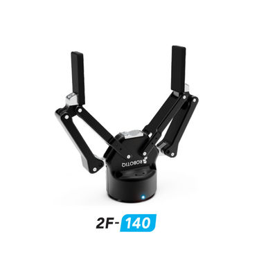Trabalho adaptável de Robotiq 2F-140 do prendedor para o uso da tensão da máquina e do conjunto de motor com o Cobot como o prendedor da mão