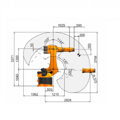 Robô de soldadura R2830 do KR 360 do robô industrial com a carga útil robótico do braço de 6 linhas centrais 360 quilogramas