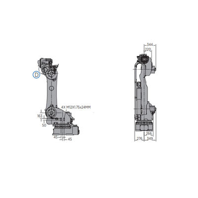 Robô de conjunto MOTOMAN-GP180 com o braço do robô de 6 linhas centrais com a carga útil do prendedor para o robô 180kg industrial