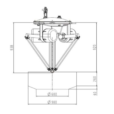 Robô de triagem China QJRB3-1A com braço robótico de triagem 4 eixos para manipulação CNC como robô Delta