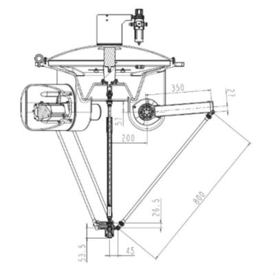 Robô de triagem China QJRB3-1A com braço robótico de triagem 4 eixos para manipulação CNC como robô Delta