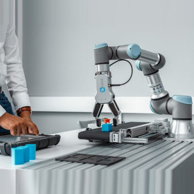 Braço Cobot UR10e do robô de soldadura com o braço robótico universal das tochas de soldadura para a máquina de soldadura de 6 linhas centrais