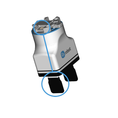 Prendedor 2FG7 paralelo com a carga útil 11KG usada com o braço robótico de Cobot para a máquina da picareta e do lugar