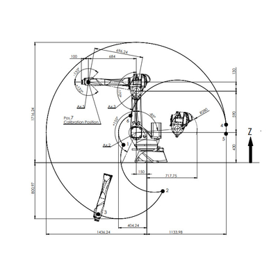 Manipulador alto Racer-7-1.4 do alcance com alcance de 1436MM como o robô industrial de 6 linhas centrais para a máquina de soldadura de ZARC