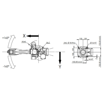 Manipulador alto Racer-7-1.4 do alcance com alcance de 1436MM como o robô industrial de 6 linhas centrais para a máquina de soldadura de ZARC
