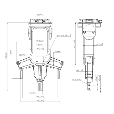 Trabalho do prendedor da mão do dedo do prendedor RG2 dois do robô de ONrobot para o prendedor elétrico do cobot de UR