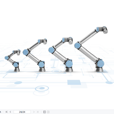 Braço robótico industrial de Ur3 Cobot com sistema visual de Cognex do prendedor RG6