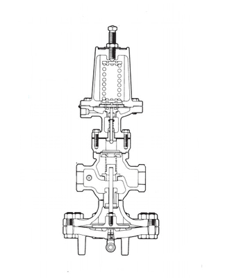 Piloto Operated Pressure Regulator 25P 4&quot; do ferro fundido