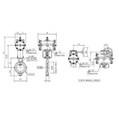 atuador 6400RB da válvula de controle pneumático do globo 710C